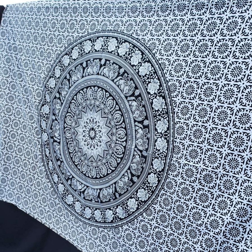 1 LEFT! Elephant Mandala Twin Tapestry - Picture 6 of 11